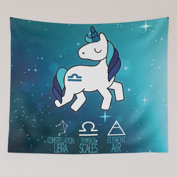 Item preview, Libra Unicorn Zodiac designed and sold by dollmadeinjapan.