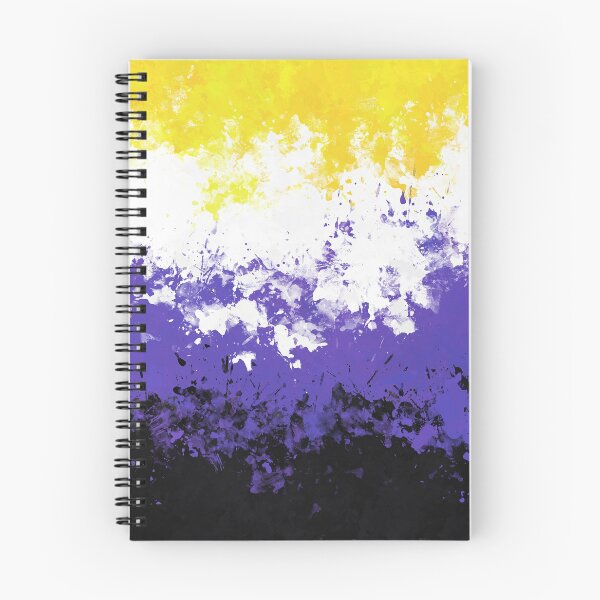 Item preview, Non-Binary Paint Splatter Pride Flag designed and sold by Quinn-Draws.