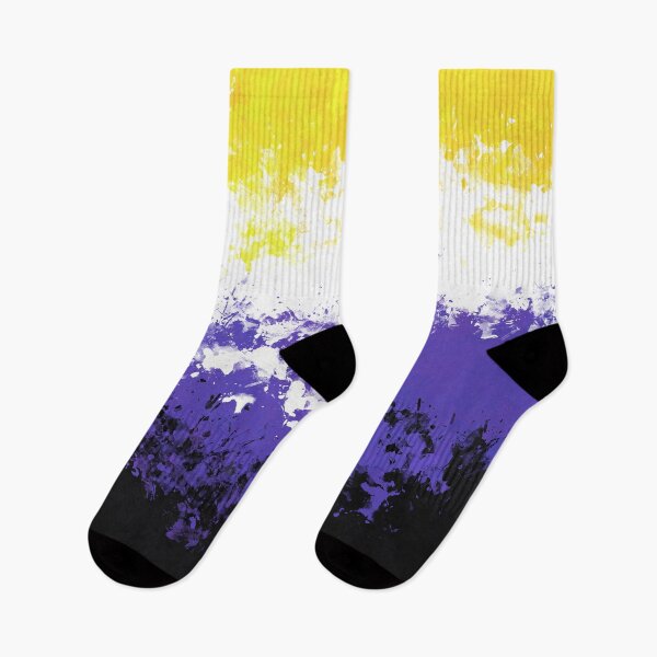 Item preview, Non-Binary Paint Splatter Pride Flag designed and sold by Quinn-Draws.