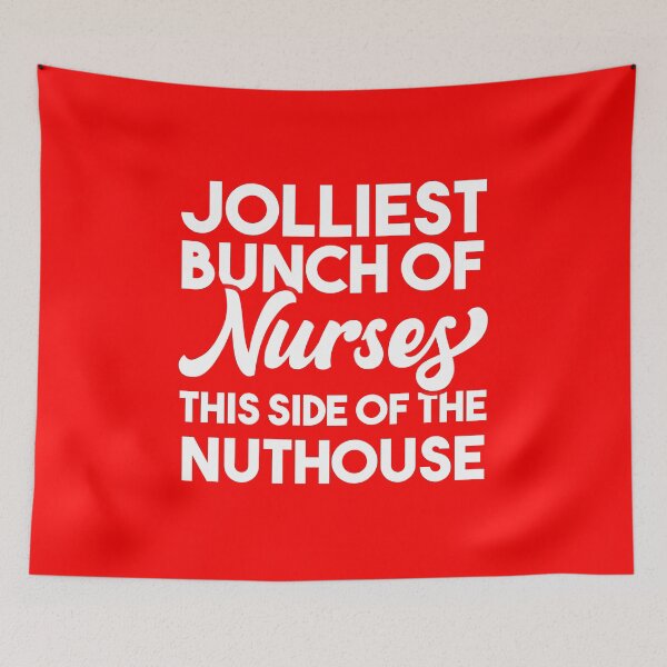 Item preview, Jolliest Bunch of Nurses this side of the Nut House, Nurse Christmas, Nurse Christmas Shirt, merry Christmas, matching nurse Christmas designed and sold by Unicorny-Design.