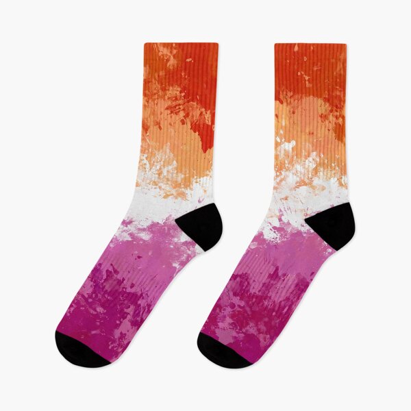 Item preview, Lesbian Paint Splatter Pride Flag designed and sold by Quinn-Draws.