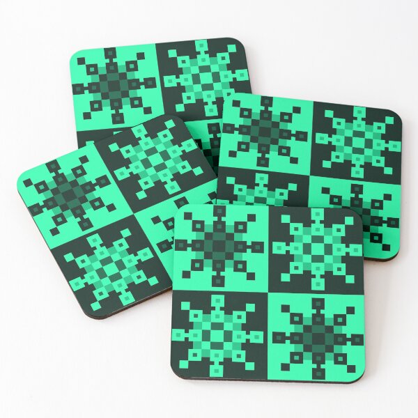 Item preview, Dark Teal Pixel Snowflakes designed and sold by rin3d .