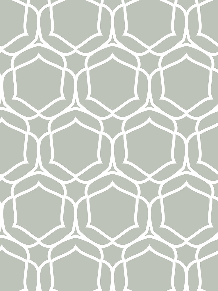 Thumbnail 3 von 3, Tuch, Pale Green and White Shape Tile Pattern 2 Pairs Dulux 2022 Popular Colour Tranquil Dawn - Color Trends designt und verkauft von ColorOfTheYears.