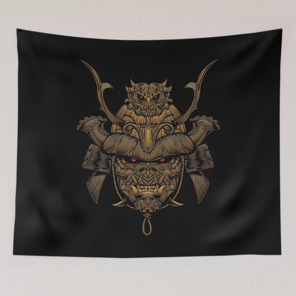 Item preview, Dark gold Samurai with Helmet with red eyes designed and sold by hockeng.