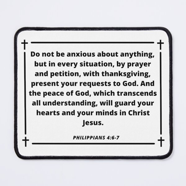 Item preview, Philippians 4:6-7 bible verse designed and sold by tripanthias.