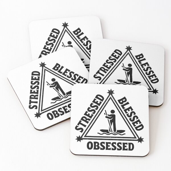 Item preview, Paddleboarding: Stressed. Blessed. Obsessed. designed and sold by TheGreenGoat.