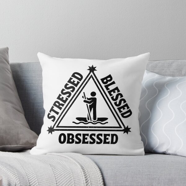 Item preview, Paddleboarding: Stressed. Blessed. Obsessed. designed and sold by TheGreenGoat.