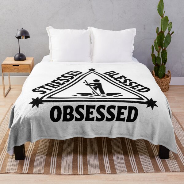 Item preview, Paddleboarding: Stressed. Blessed. Obsessed. designed and sold by TheGreenGoat.