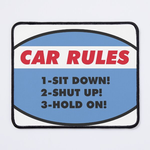 Item preview, Funny Car Rules Sticker designed and sold by Rott515.