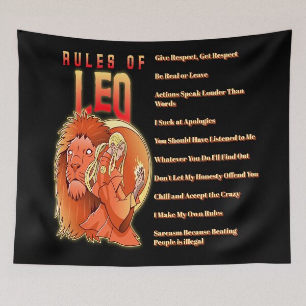 Item preview, Zodiac Sign Funny Top 10 Rules Of Leo Graphic designed and sold by Paula Helit.