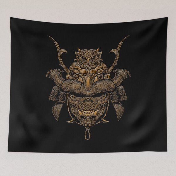Item preview, Dark Gold Scary Samurai with Helmet  designed and sold by hockeng.