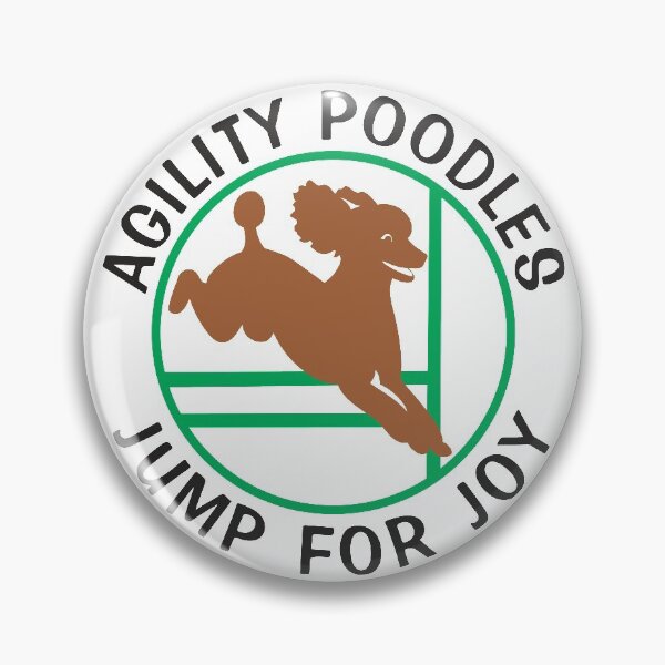 Item preview, Agility Poodles Jump for Joy | NickerStickers® on Redbubble designed and sold by NickerStickers.