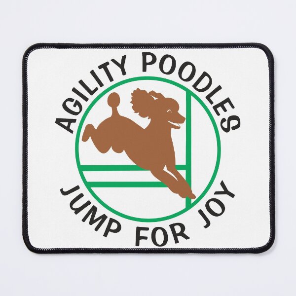 Item preview, Agility Poodles Jump for Joy | NickerStickers® on Redbubble designed and sold by NickerStickers.