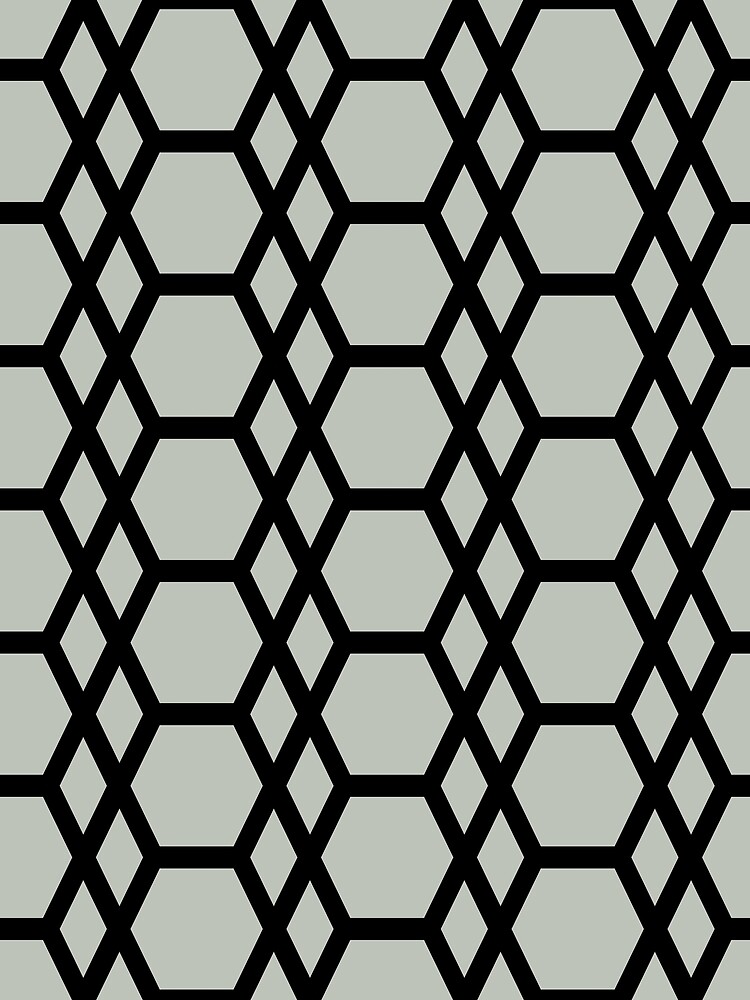 Thumbnail 3 von 3, Tuch, Pale Green and Black Tessellation Line Pattern 13 Pairs Dulux 2022 Popular Colour Tranquil Dawn - Color Trends designt und verkauft von ColorOfTheYears.