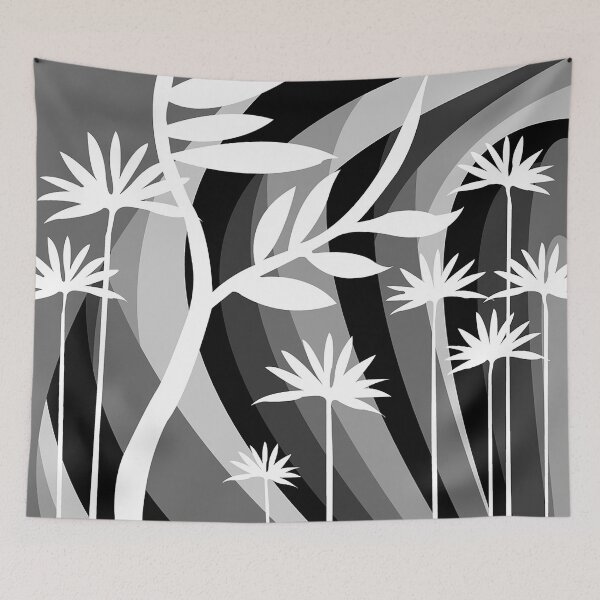 Aperçu de l'œuvre Illustration botanique noir et blanc créée et vendue par Hena Tayeb.