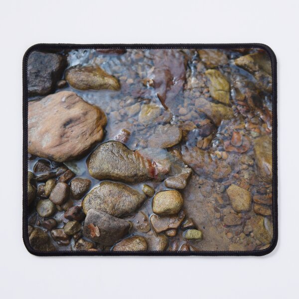 Item preview, Pebbled Rocky Stream, Mountain Creek with Running Water and Rich Colored Rocks with a Moody Atmosphere designed and sold by PrettyLittlePic.