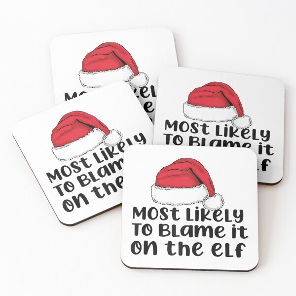 Item preview, MOST LIKELY TO BLAME IT ON THE ELF Fun Family Christmas Meme designed and sold by kopleadias.