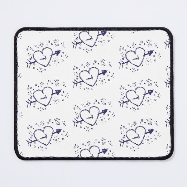 Item preview, Arrow Through a Heart with Bubbles Ink Notebook Sketch Digital Painting, Single and Repeating Polka Dot Pattern designed and sold by Nicolette Olivier.