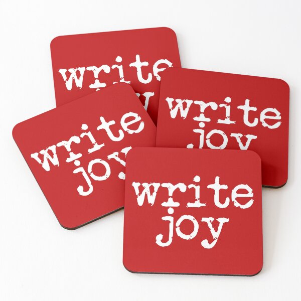 Item preview, write joy white on red vertical designed and sold by TeaRoseWriter.
