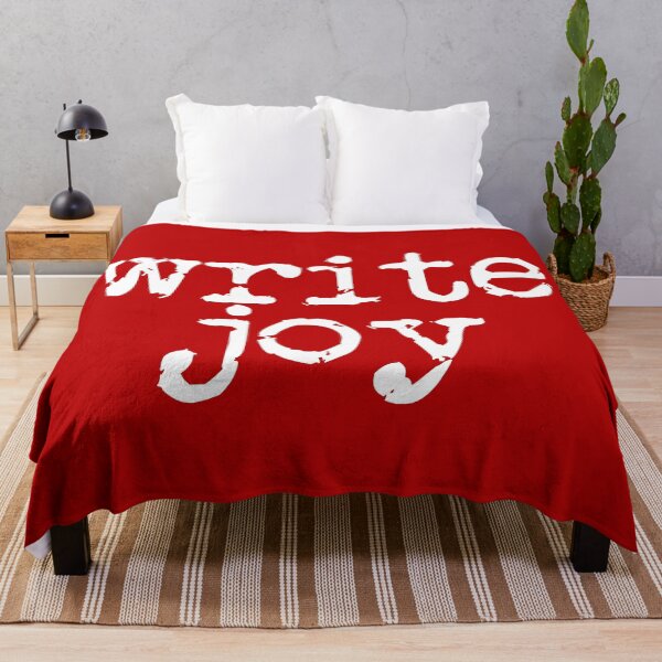 Item preview, write joy white on red vertical designed and sold by TeaRoseWriter.
