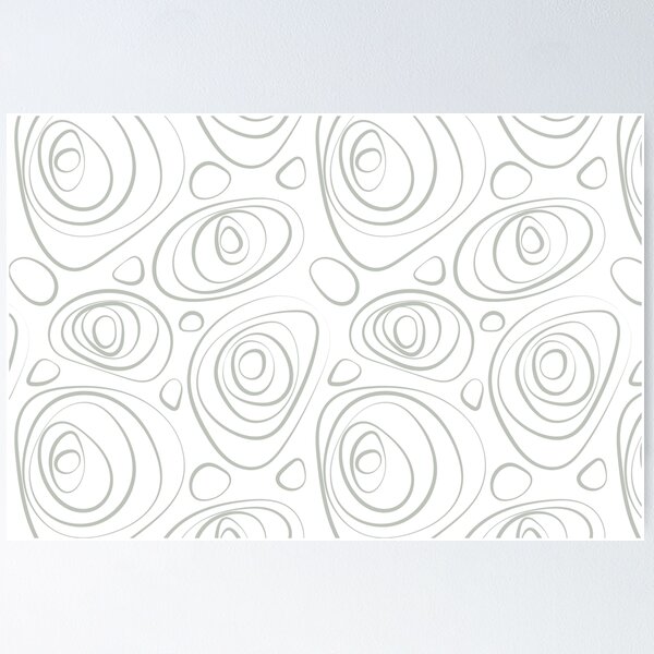 Artikelvorschau, Pale Green and White Wacky Retro Circle Pattern Pairs Dulux 2022 Popular Colour Tranquil Dawn - Color Trends entworfen und verkauft von ColorOfTheYears.