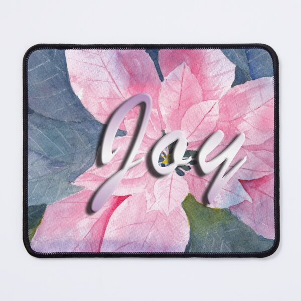 Item preview, Poinsettia Watercolor with Joy Message designed and sold by The Elderberry Blossom.