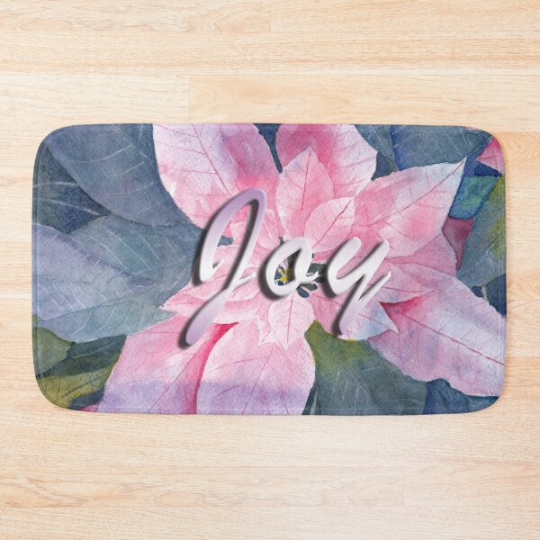 Item preview, Poinsettia Watercolor with Joy Message designed and sold by The Elderberry Blossom.