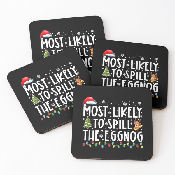 Item preview, Most Likely To Spill the Eggnog Family Christmas Holiday PJs designed and sold by diesonlost.