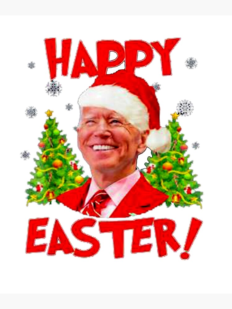 Happy Easter Where Am I Funny Joe Biden Santa Xmas Wrapping Paper