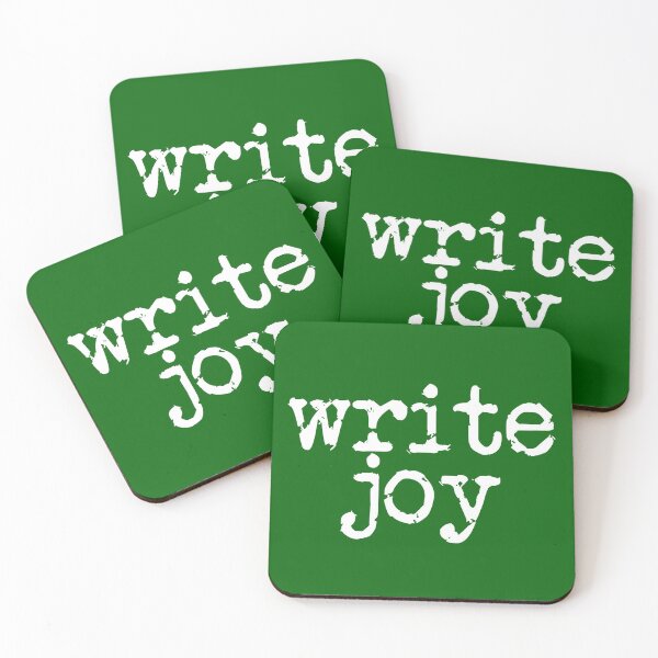 Item preview, write joy white on green vertical designed and sold by TeaRoseWriter.