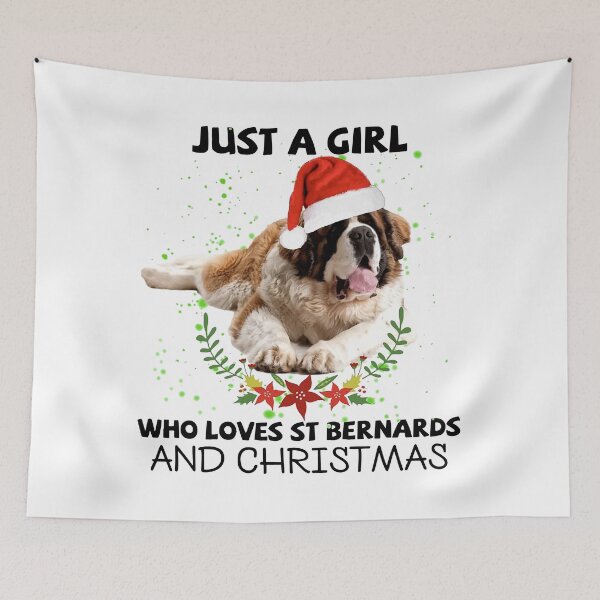 Item preview, just a girl who loves st bernards and christmas designed and sold by TheCarrier.