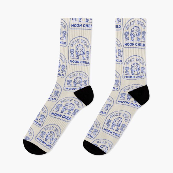 Item preview, Stay wild moon child. Blue retro cartoon moon designed and sold by Studio Earthling.