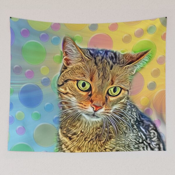 Item preview, Cute kitten - abstract - digital painting designed and sold by MarionsArt.