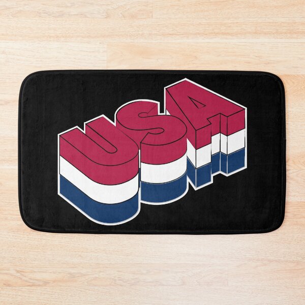 Item preview, USA 3D Text in Flag Colors designed and sold by RaybenMedia.