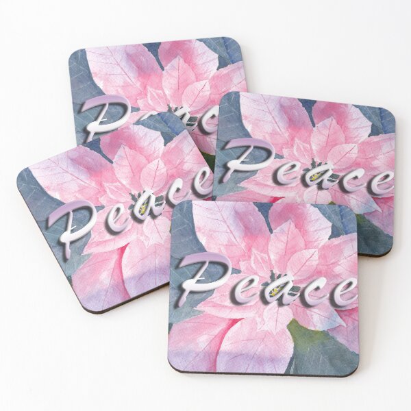 Item preview, Poinsettia Watercolor with Peace Message designed and sold by The Elderberry Blossom.