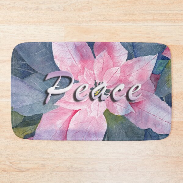 Item preview, Poinsettia Watercolor with Peace Message designed and sold by The Elderberry Blossom.