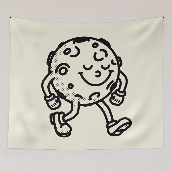Item preview, Retro cartoon moon designed and sold by Studio Earthling.