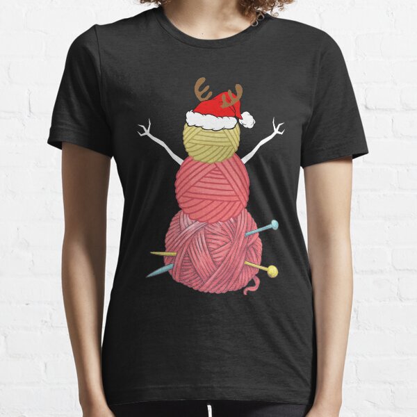 knitting snowman christmas Essential T-Shirt