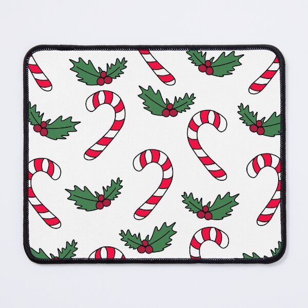 Item preview, Christmas Candy Canes and Holly Berry Cartoon Doodle Pattern, made by EndlessEmporium designed and sold by EndlessEmporium.