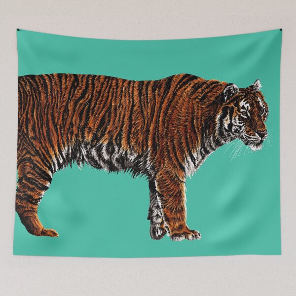 Item preview, Amur tiger blue designed and sold by LorenDowding.