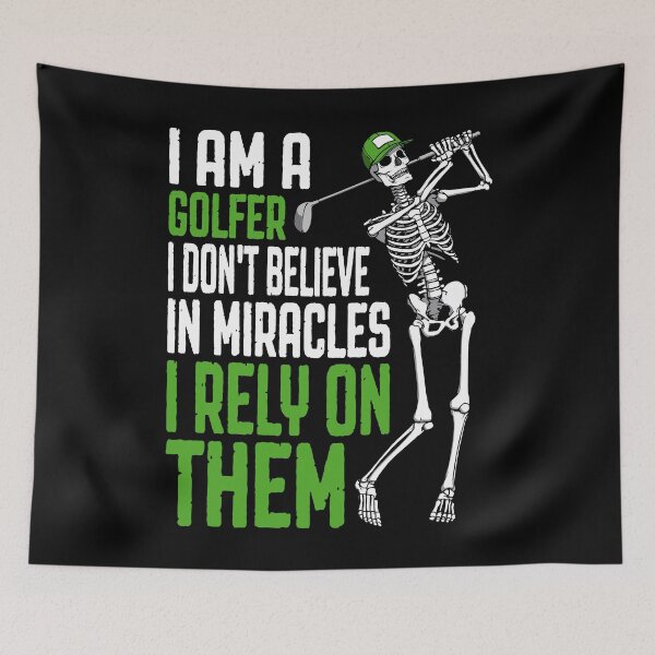 Item preview, I Rely On Golf Miracles Funny Skeleton Golfer Quote designed and sold by GrandeDuc.