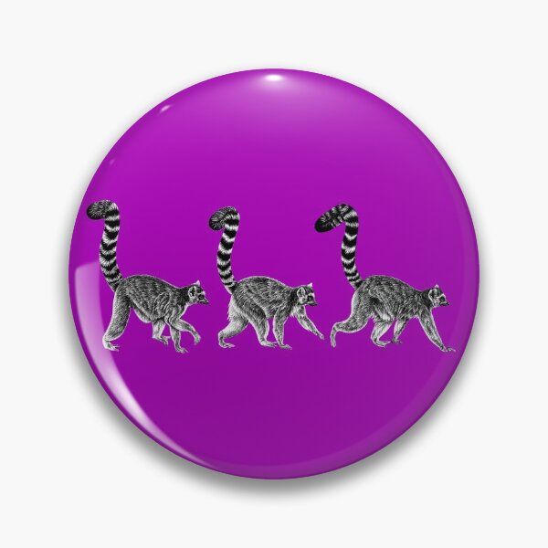 Item preview, Three walking ring-tailed lemur monkeys pink designed and sold by LorenDowding.