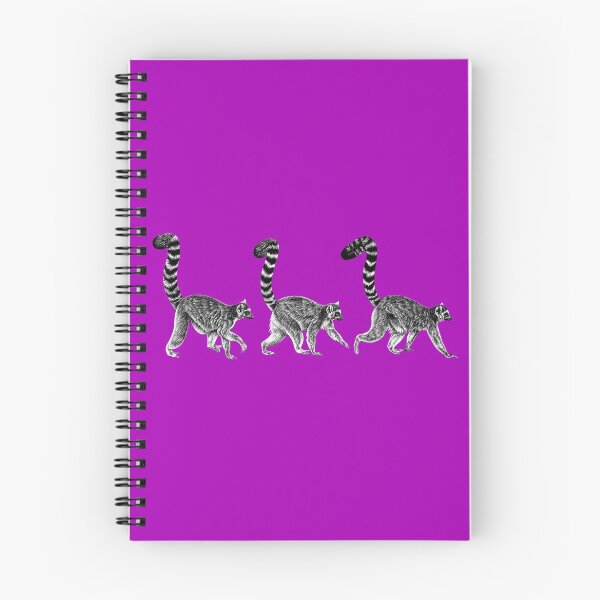 Item preview, Three walking ring-tailed lemur monkeys pink designed and sold by LorenDowding.