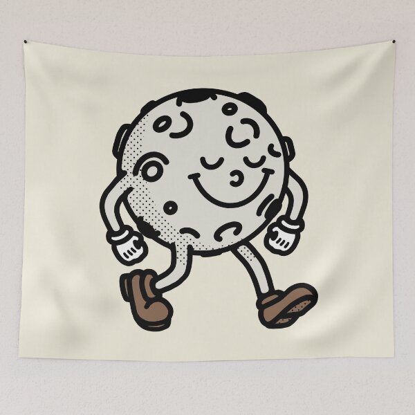 Item preview, Retro cartoon moon designed and sold by Studio Earthling.