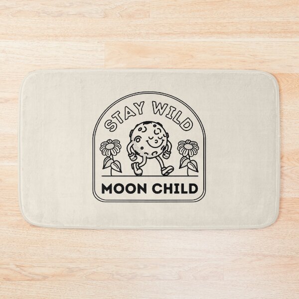Item preview, Stay wild moon child. Retro cartoon moon designed and sold by Studio Earthling.