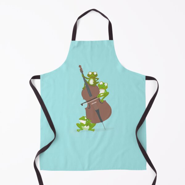 Aperçu de l'œuvre Trois grenouilles drôles jouant de la contrebasse créée et vendue par NattyDesigns.
