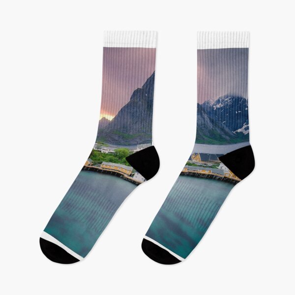 Item preview, Sakrisøy_Rorbuer_Lofoten_Norway_Midnight_Sun designed and sold by KeiserOne.