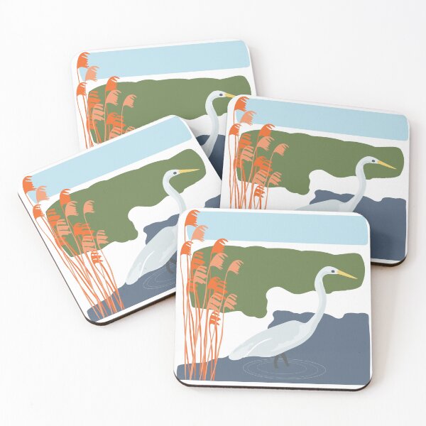 Item preview, White Egret in Marsh with Reeds designed and sold by JudithEllen.