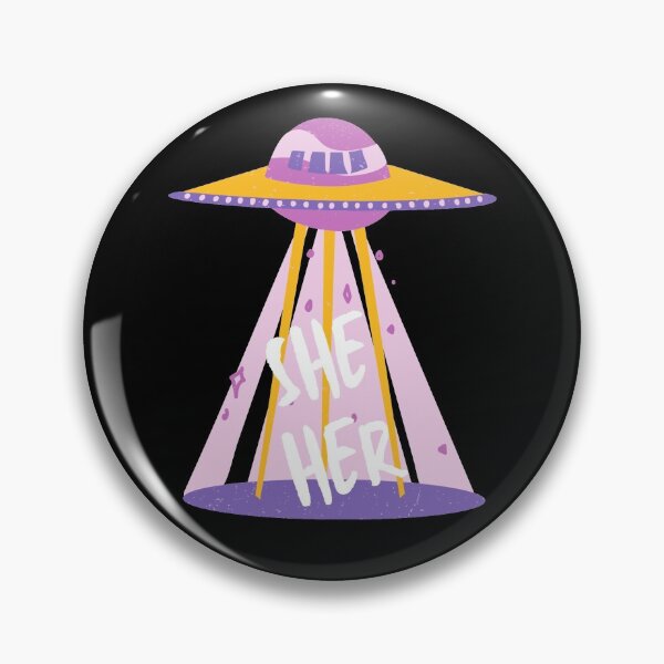 Item preview, She Her UFO Pronouns designed and sold by LyssaByssa.