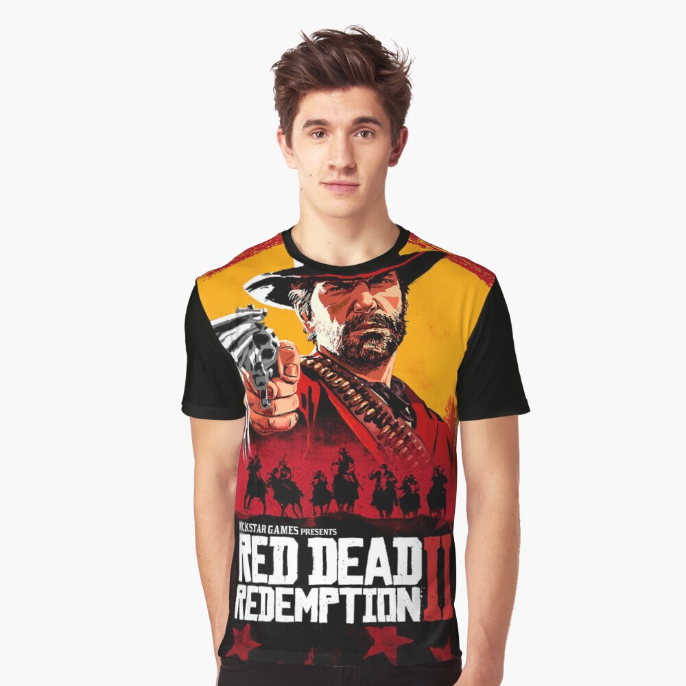 camisa de jogo personalizada arte Red Dead Redemption Arthur